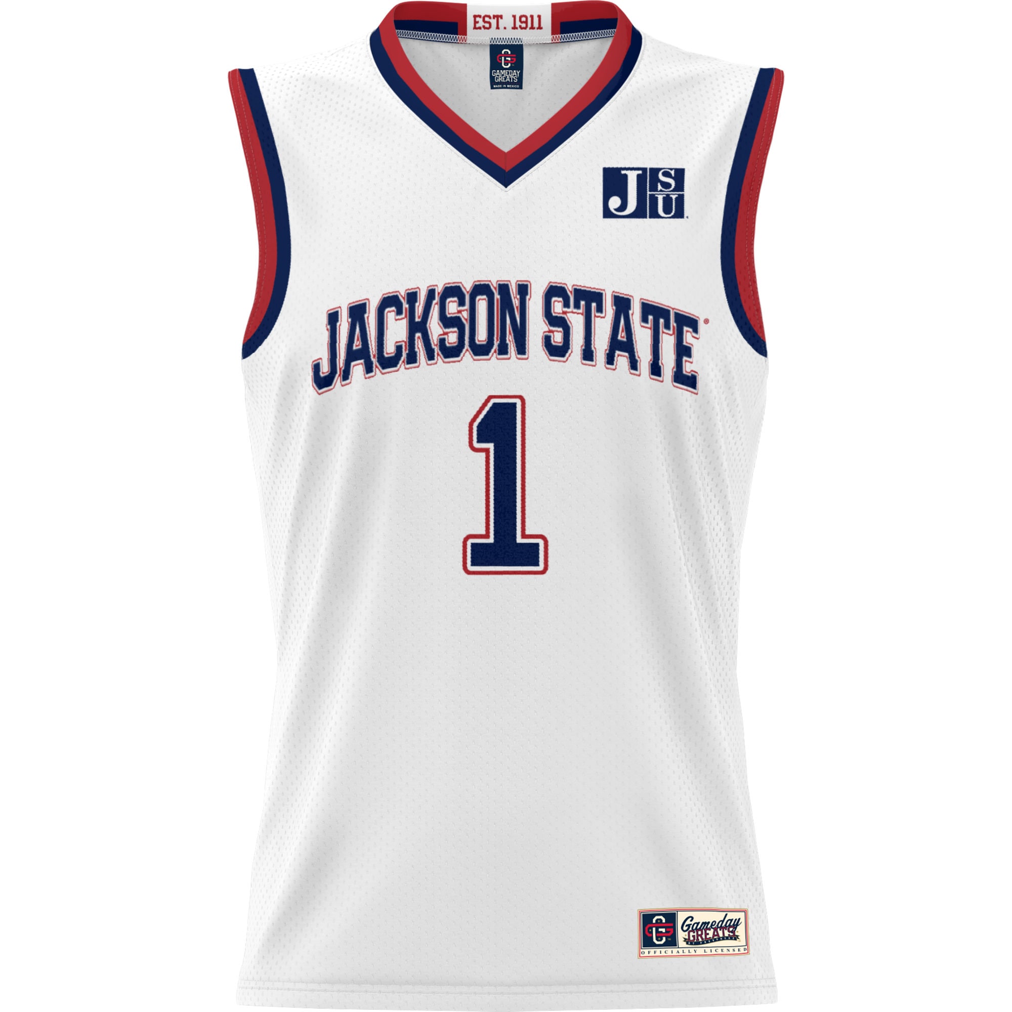[NJP] Jackson State Tigers GameDay Greats Lightweight Basketball Jersey - White