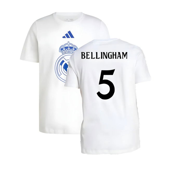 2024-2025 Real Madrid DNA Graphic Tee (White) (Bellingham 5) - Stad...