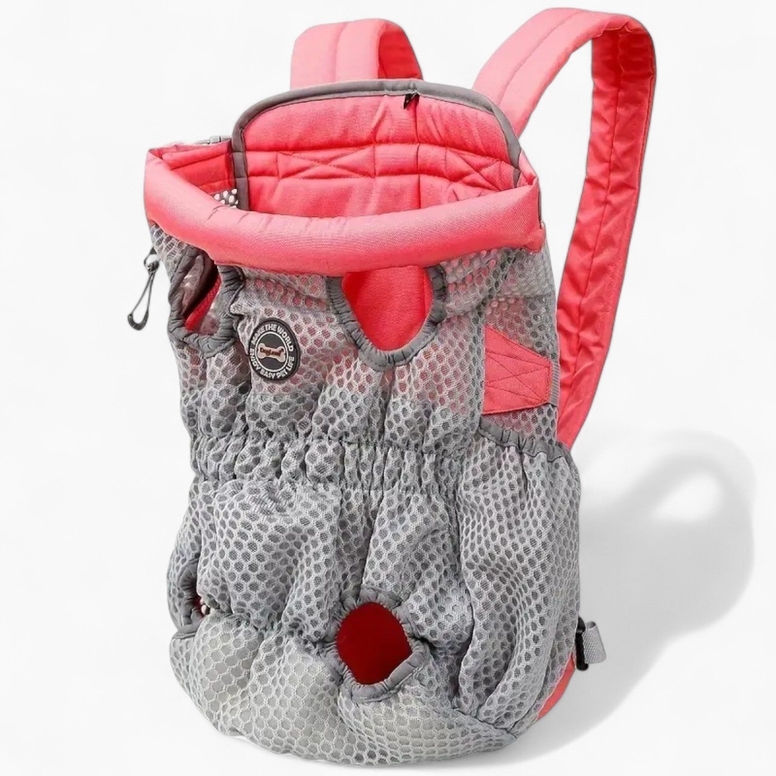 Cozy Woofcarry Frenchie Backpack - Breathable Mesh Pet Carrier With N...