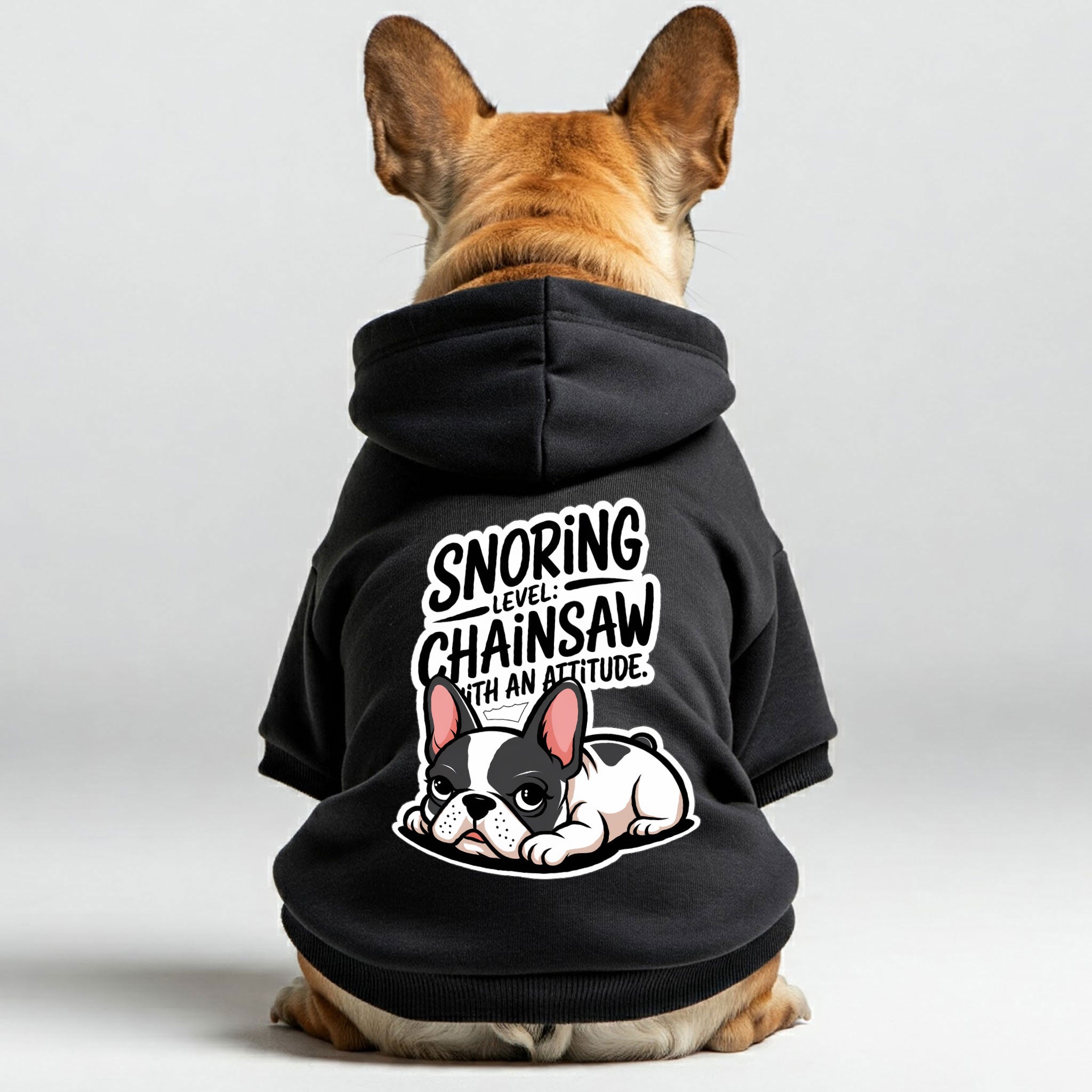 Snoring - Everyday Personalized French Bulldog Hoodies With Funny Quotes – Stylish, Cozy, And Premium 100% Cotton Frenchie Themed Wear