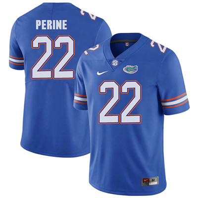 high quality Men's None Lamical Perine #22 Blue 2024 Football Jersey
