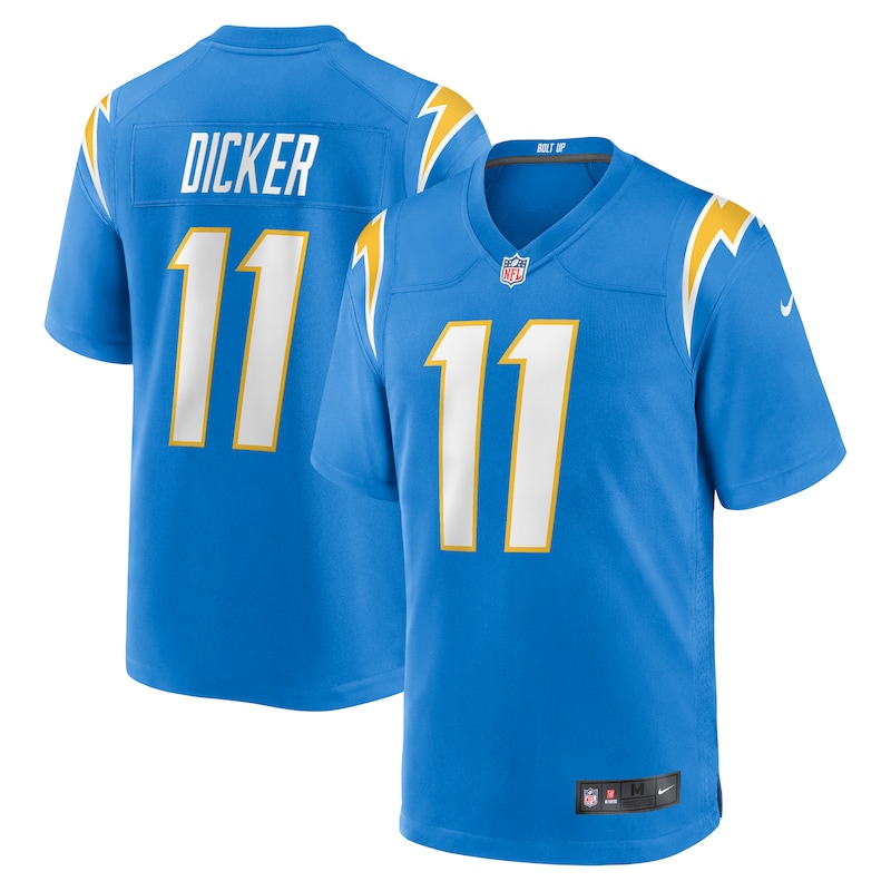 None Cameron Dicker LA Chargers Retro Authentic Jersey Game Day Wear