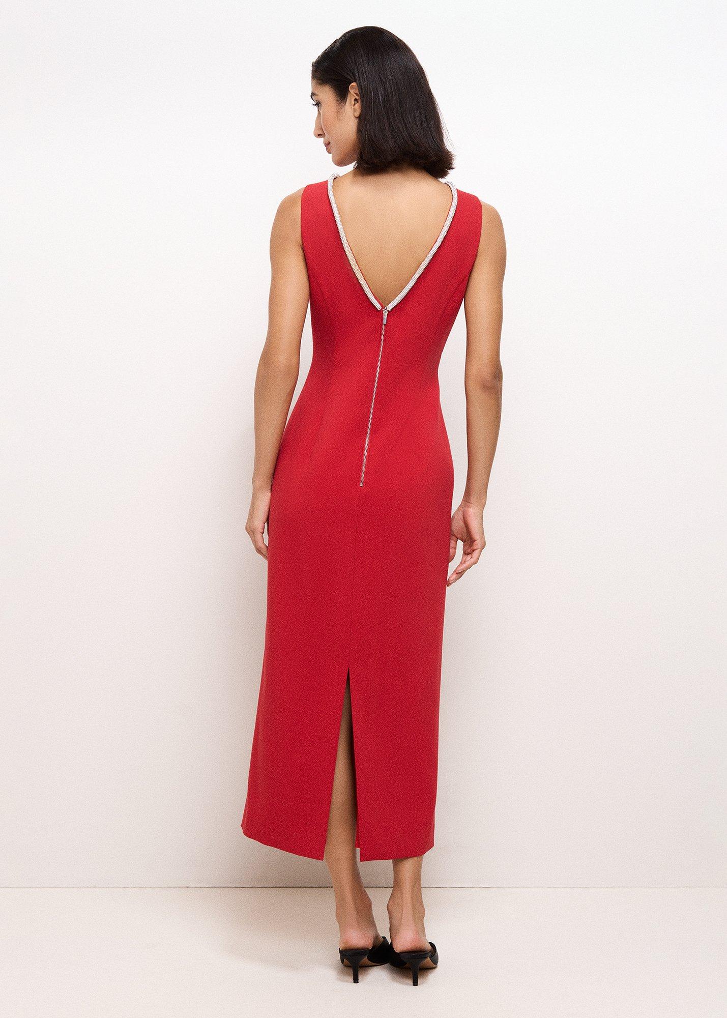 Milia Red Diamante Maxi Dress