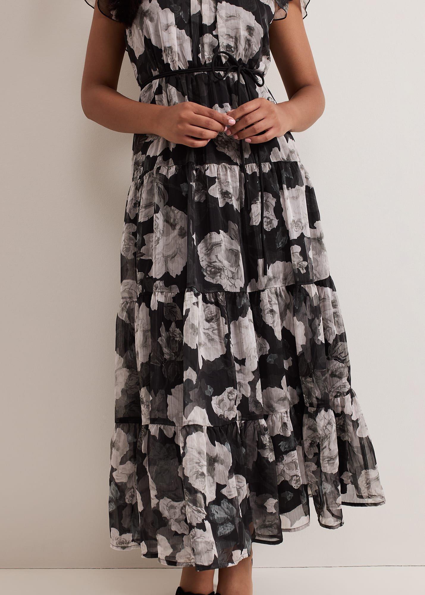 Petite Jordine Floral Print Midaxi Dress