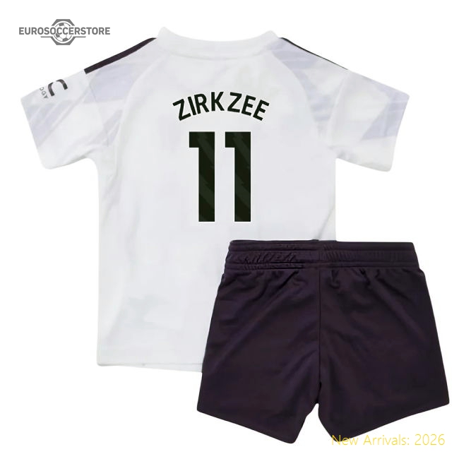 Luxury 2025-2026 Man Utd Away Baby Kit (zirkzee 11) - Official Edition