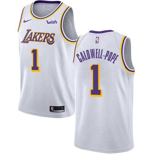 White Nike Angeles Lakers #1 Lakers Jersey - Quick-Dry NBA Fan Apparel
