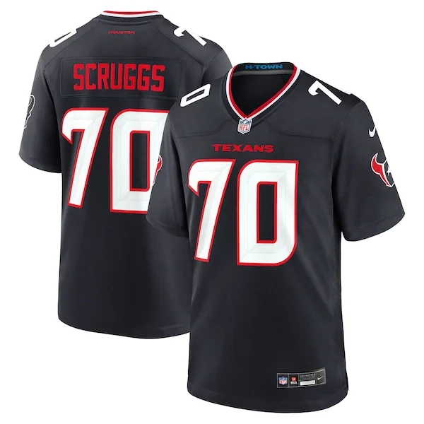 None Juice Scruggs Game Jersey - Navy | NFL Player Jersey | NFL Footba