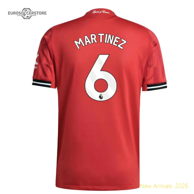 Premium 2025-2026 Man Utd Authentic Home Shirt (martinez 6) - Premium