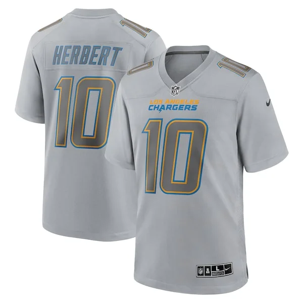 None Justin Herbert Game Jersey - Gray | NFL Player Jersey | NFL Footb