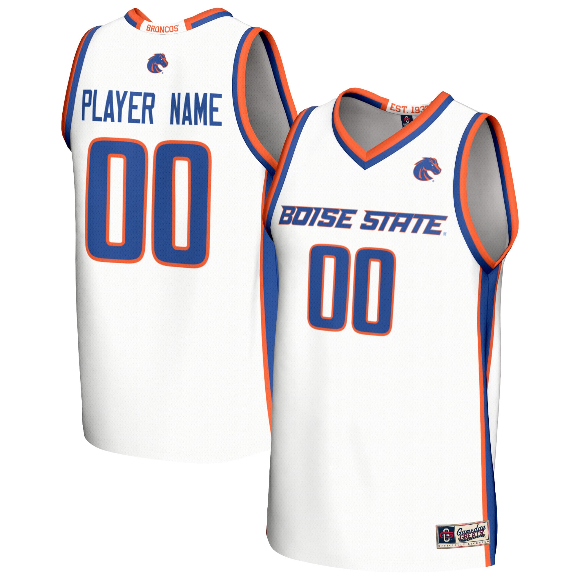Boise State Broncos GameDay Greats Unisex NIL Pick-A-Player Lightweight Collegiate Women's Basketball Fashion Jersey - White