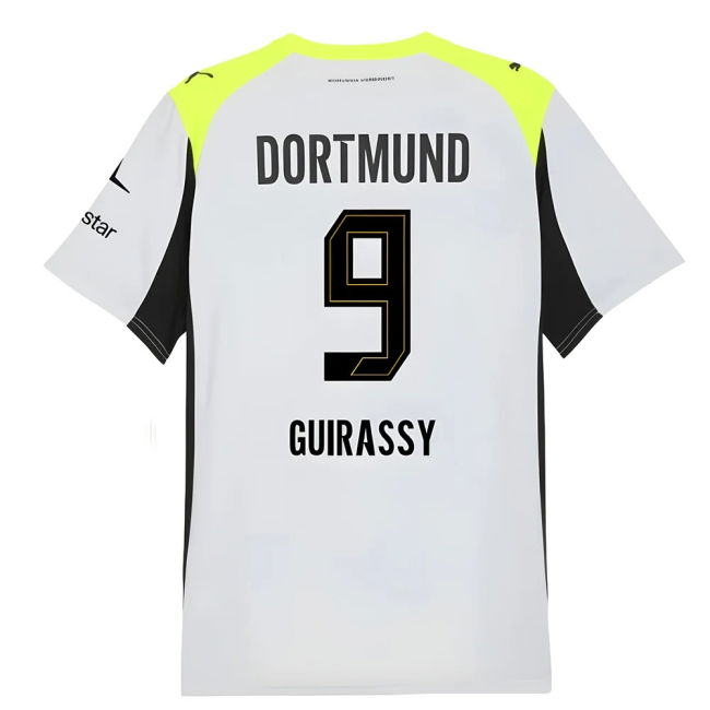 2025-2026 BVB Away Shirt (Guirassy 9) Moisture Wicking UV Protection