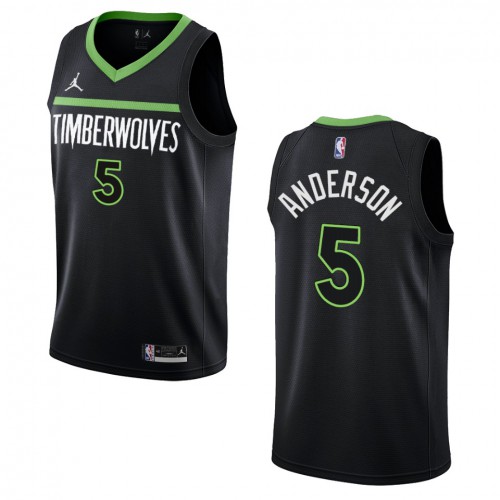 Black Nike Minnesota Timberwolves #5 Clippers Jersey - Polyester