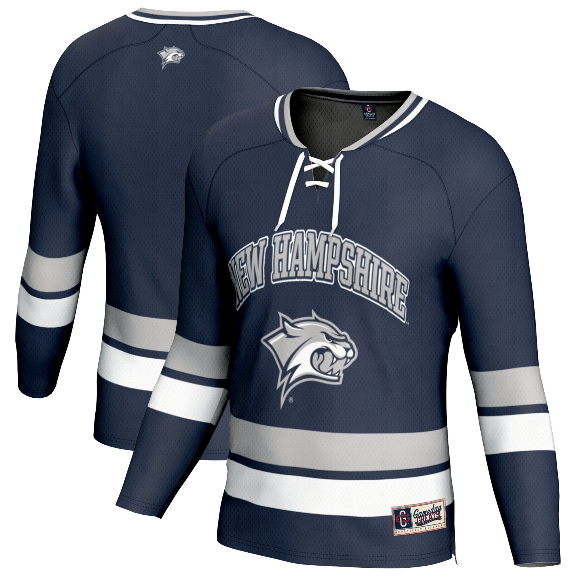 [NJP] New Hampshire Wildcats GameDay Greats Unisex Spirit Hockey Jersey - Navy