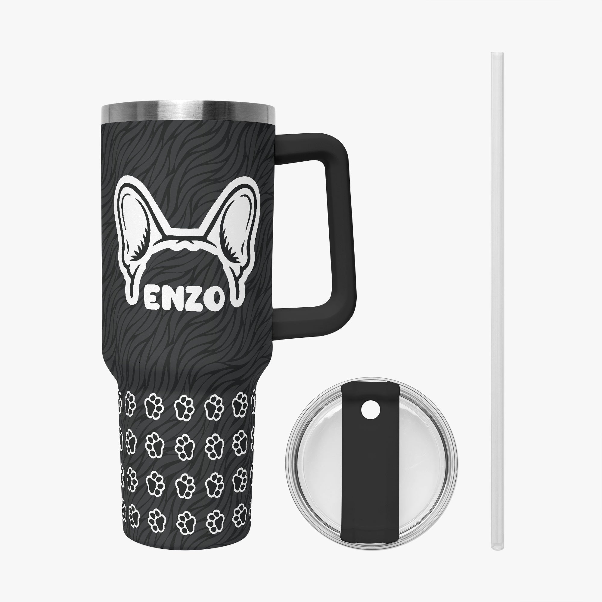 French Bulldog Gigi Personalized Car Tumbler Cup Frenchie Pet Item