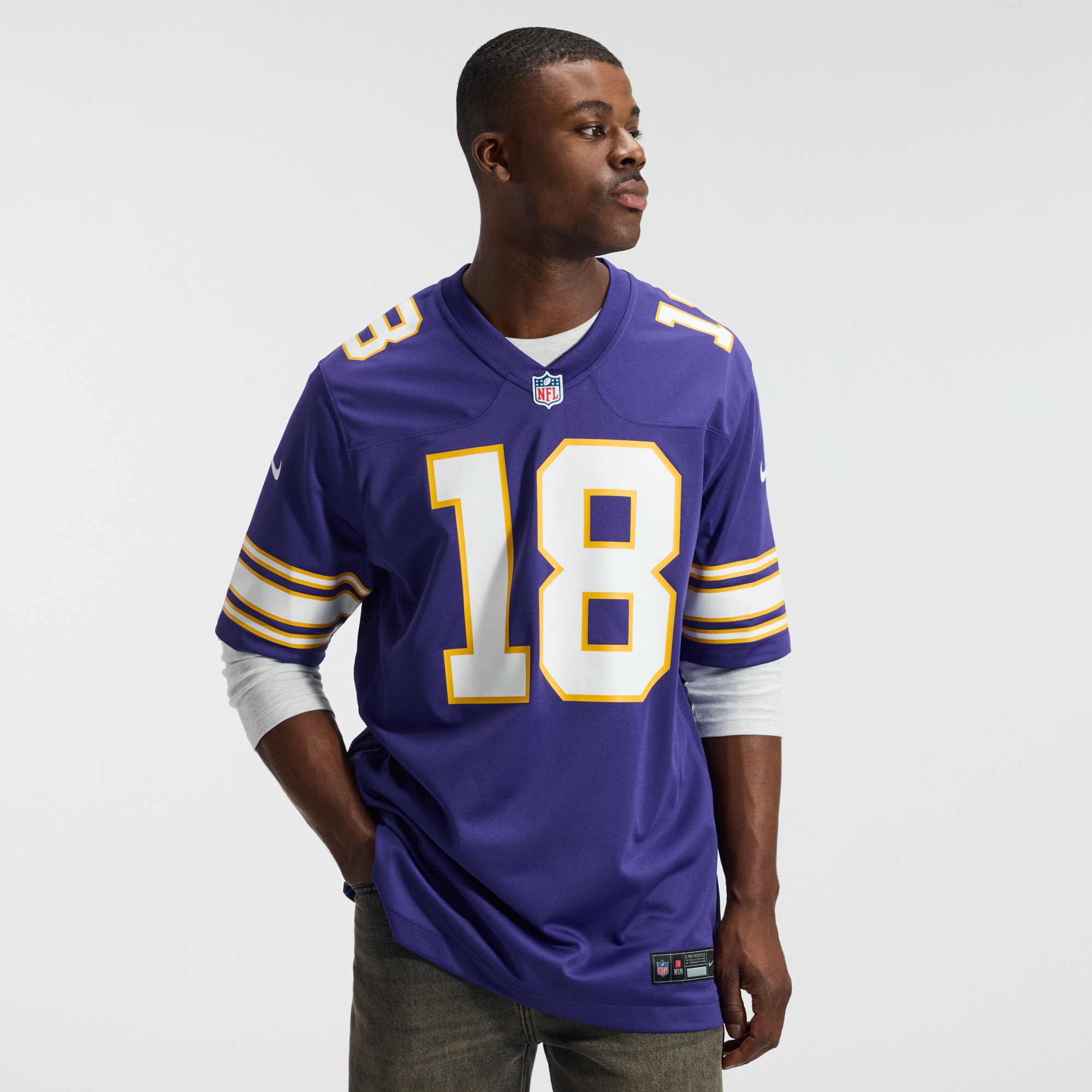 [LK] Justin Jefferson #18 Minnesota Vikings Classic Player Game Jersey - Purple