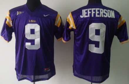 Men's LSU Bayou Bengals Purple 2024 game jersey Jordan Jefferson #9