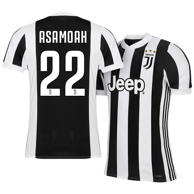 Juventus Home 201718 Kwadwo Asamoah 22 Soccer Jersey Shirt - Official