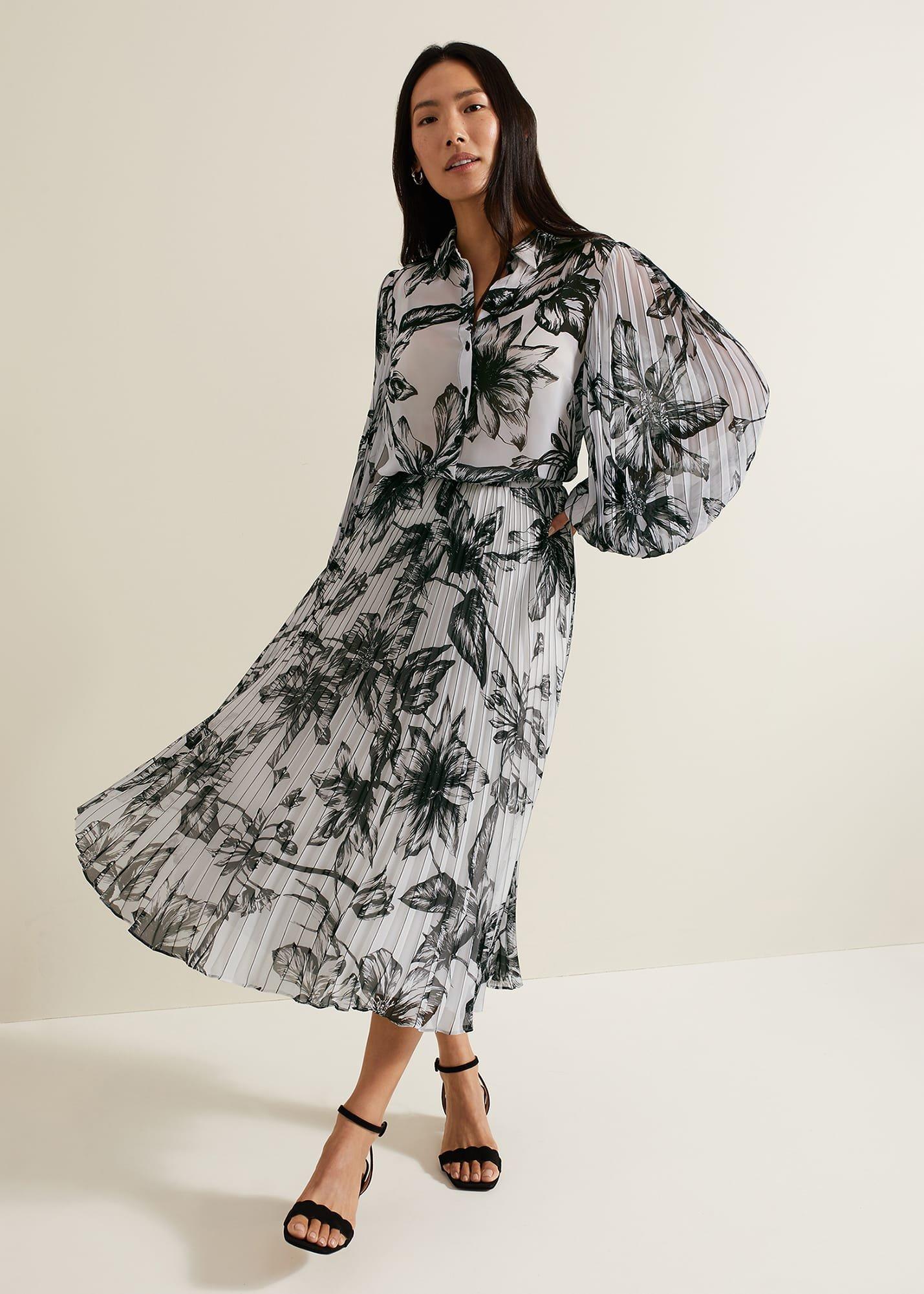 Sienna Floral Pleat Sleeve Blouse