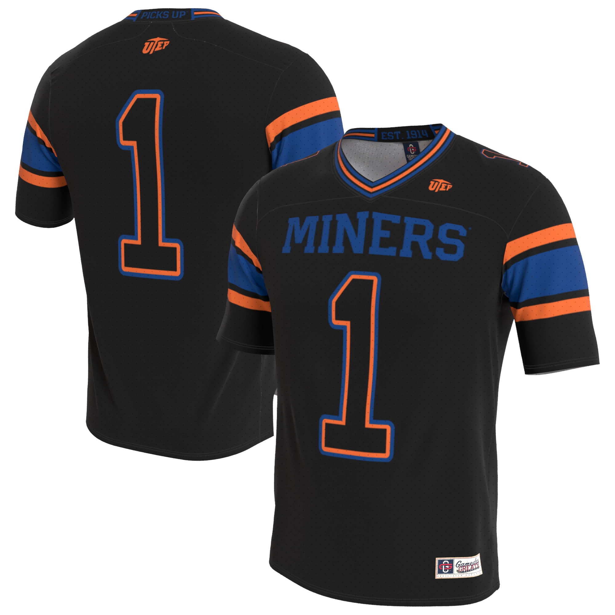 UTEP Miners GameDay Greats Unisex Lightweight Collegiate Football Blackout Fashion 2026 Season Football Jersey