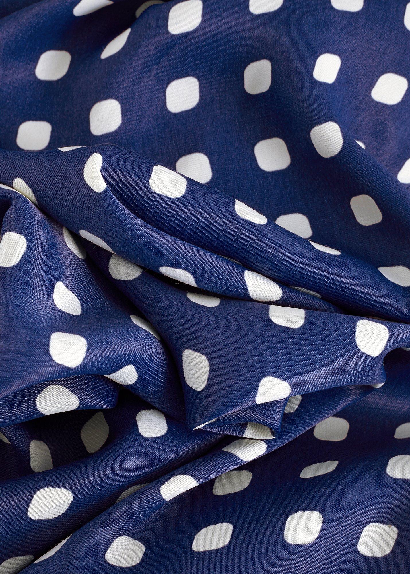 Tina Navy Spot Slip Dress