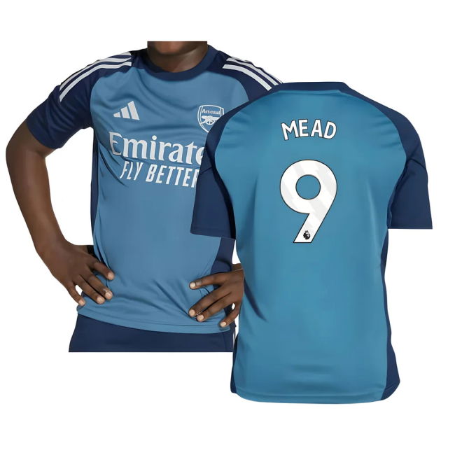 vintage 2025-2026 Arsenal Training Shirt (Blanch Blue) - Kids (Mead 9)