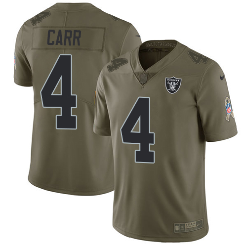 NFL O R Raiders #4 Derek Carr Team Color Limited Jersey-v10