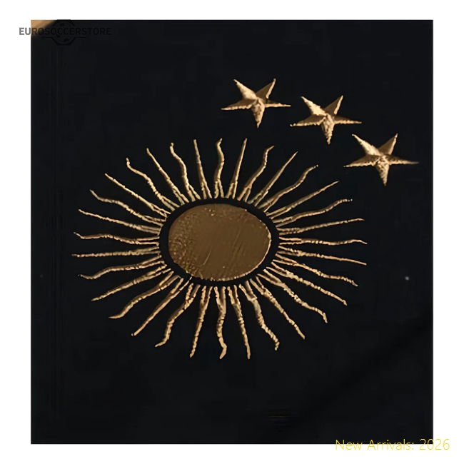 La Albiceleste Retro Football Hoodie El Sol Black - Premium Collection