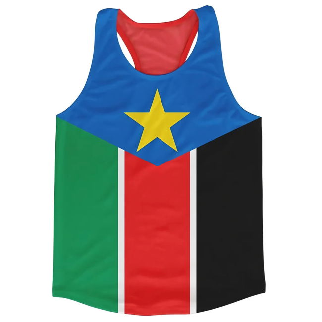 Top-Tier Limited-Edition South Sudan Flag Running Vest
