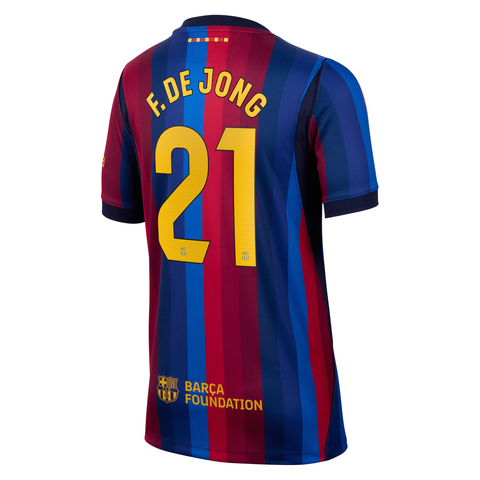 [SJH] Frenkie de Jong #21 Barcelona Youth 2026/27 Home Stadium Replica Jersey - Red
