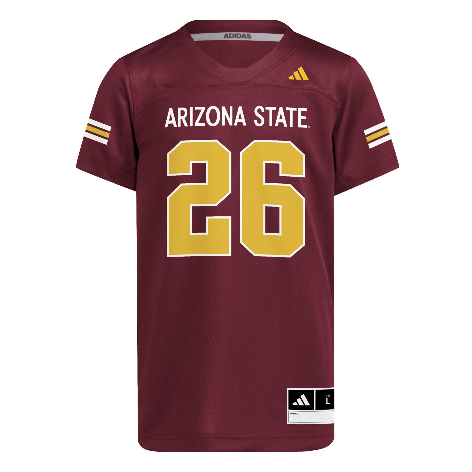 #26 Arizona State Sun Devils Youth Roses & Devils Strategy Football Jersey - Maroon