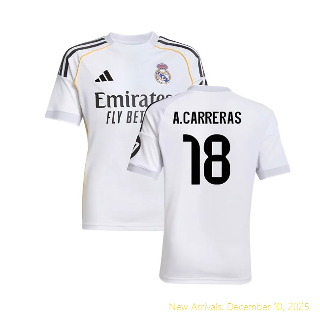 2025-2026 Real Madrid RM Performance Home Shirt (Kids) (A.Carreras 18)