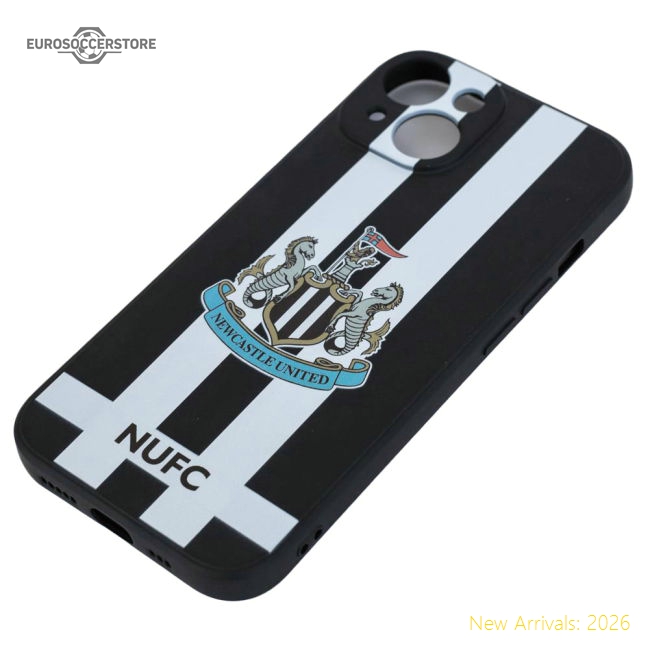 Newcastle United Fc Iphone 15 Striped Silicone Case - Premium Quality