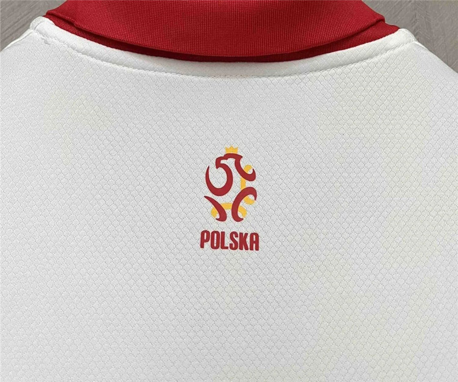 Breathable Poland UEFA Euro 2024 Home Soccer Jersey Football Shirt