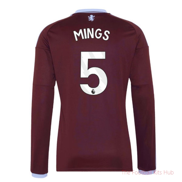 Performance Aston Villa 2026-2027 Long Sleeve Home Shirt (Mings 5)