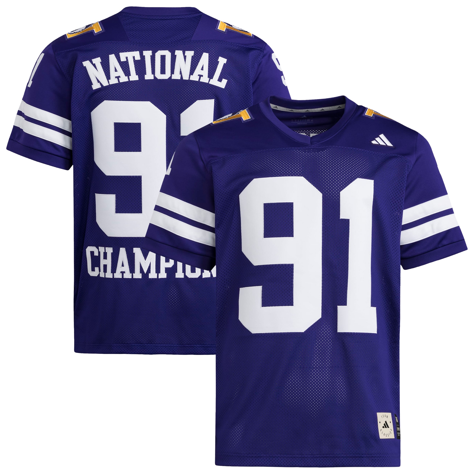 Washington Huskies 1991 National Championship Anniversary Icon 26/27 Football Jersey - Purple