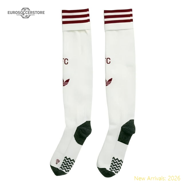 2025-2026 Arsenal Third Socks (White)