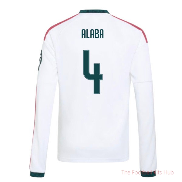 Real Madrid 2026-2027 Long Sleeve Home Shirt (Kids) (Alaba 4)