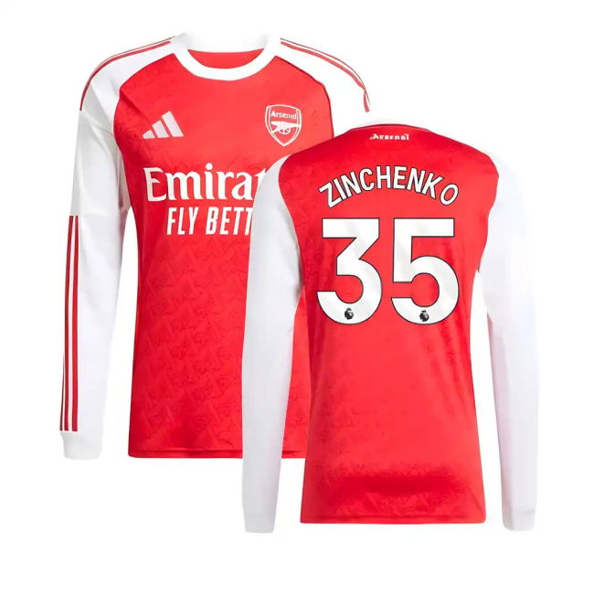 Arsenal Home Football Jersey 2025-20 Zinchenko 35 L M S