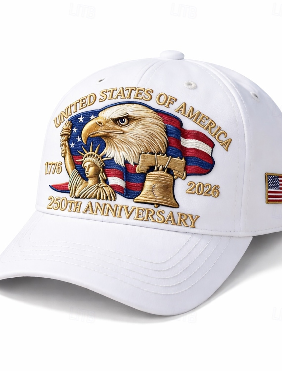 4th of July 2026 250th Memorial Day Men's 3D Print US Flag Crew Neck Short Sleeve T-Shirt Daily Street