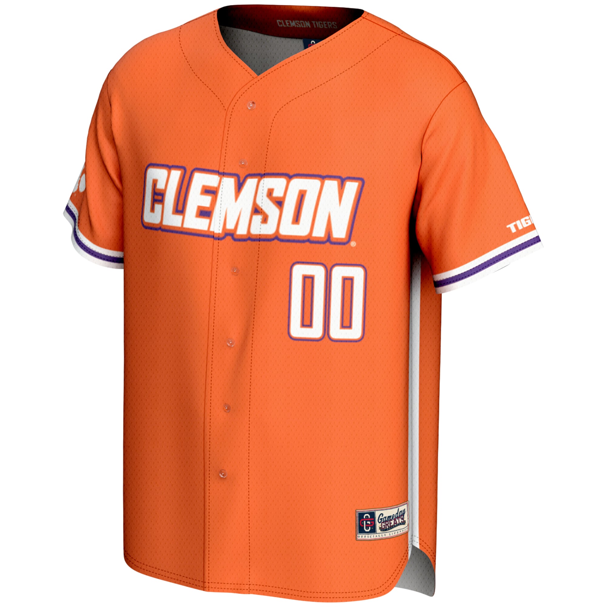 [DDG] Clemson Tigers GameDay Greats NIL Pick-A-Player Lightweight Baseball Jersey - Orange