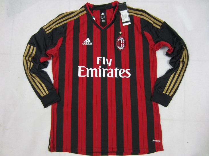 Premium Moisture Wicking 1314 AC Milan Home Long Sleeve Shirt