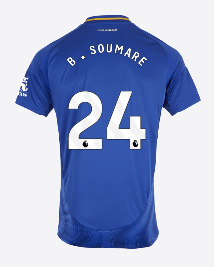 Leicester City 24-25 Season Home Jersey Featuring B.SOUMARE #24