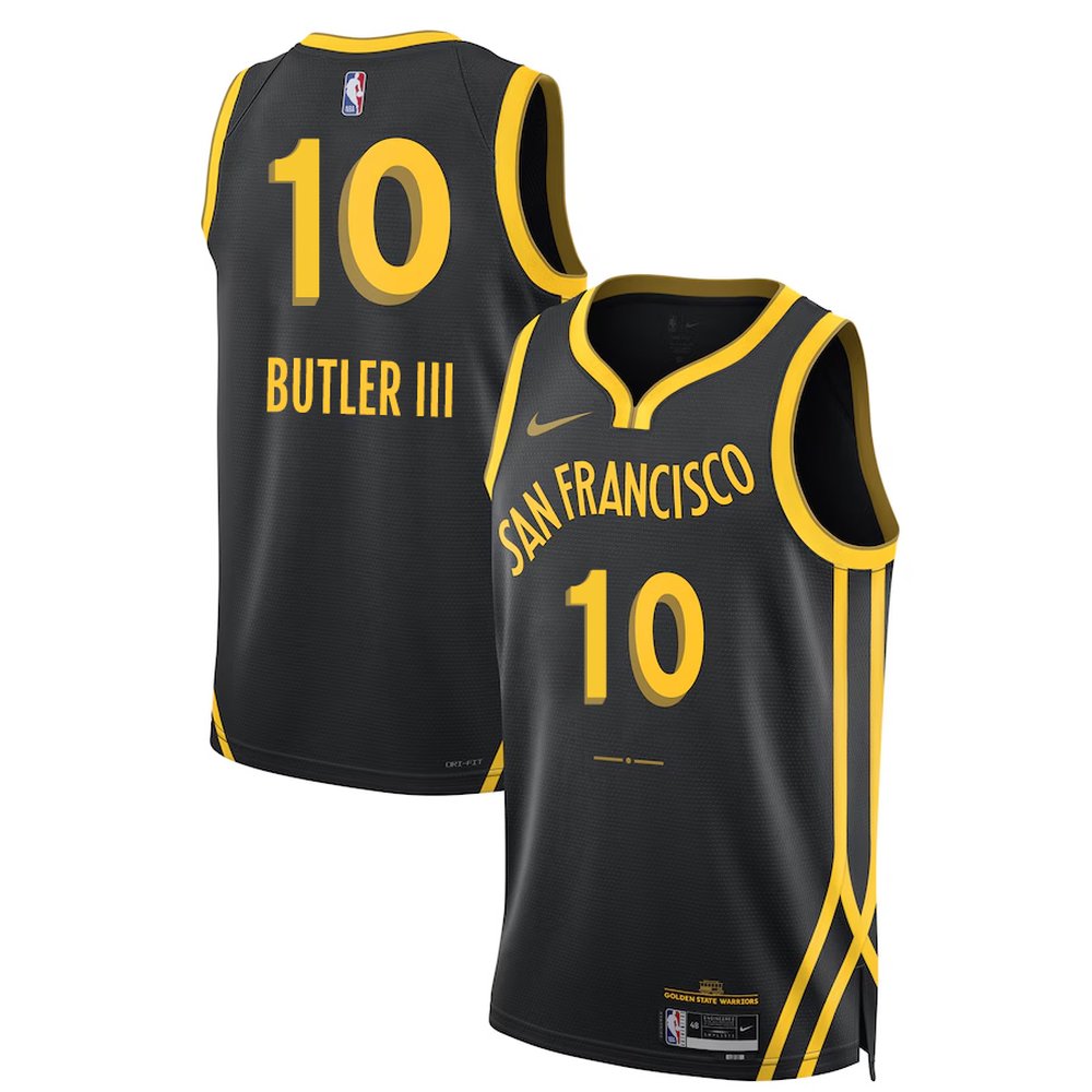 Golden State Warriors Jimmy Butler10 Black Jersey City Edition