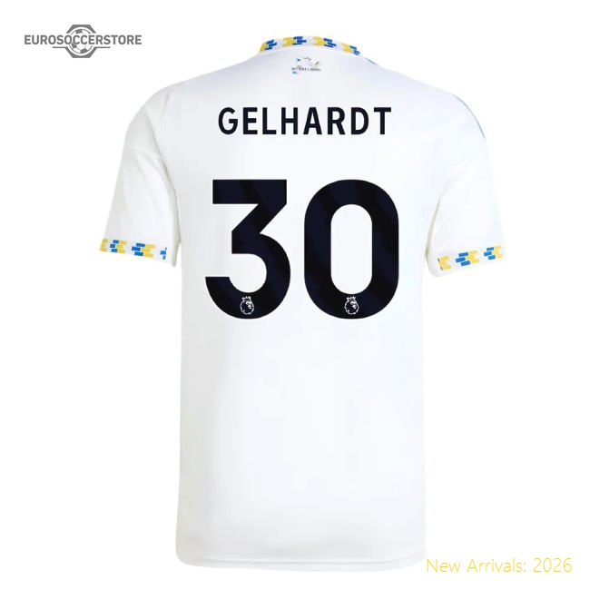 2025-2026 Leeds United Home Shirt (gelhardt 30) - Authentic Design