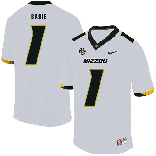 Men's None White 2024 embroidered Tyler Badie #1 team authorized