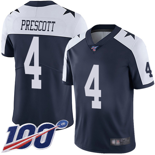 NFL DAL Cowboys #4 Dak Prescott Navy Limited Jersey - Authentic Qua...