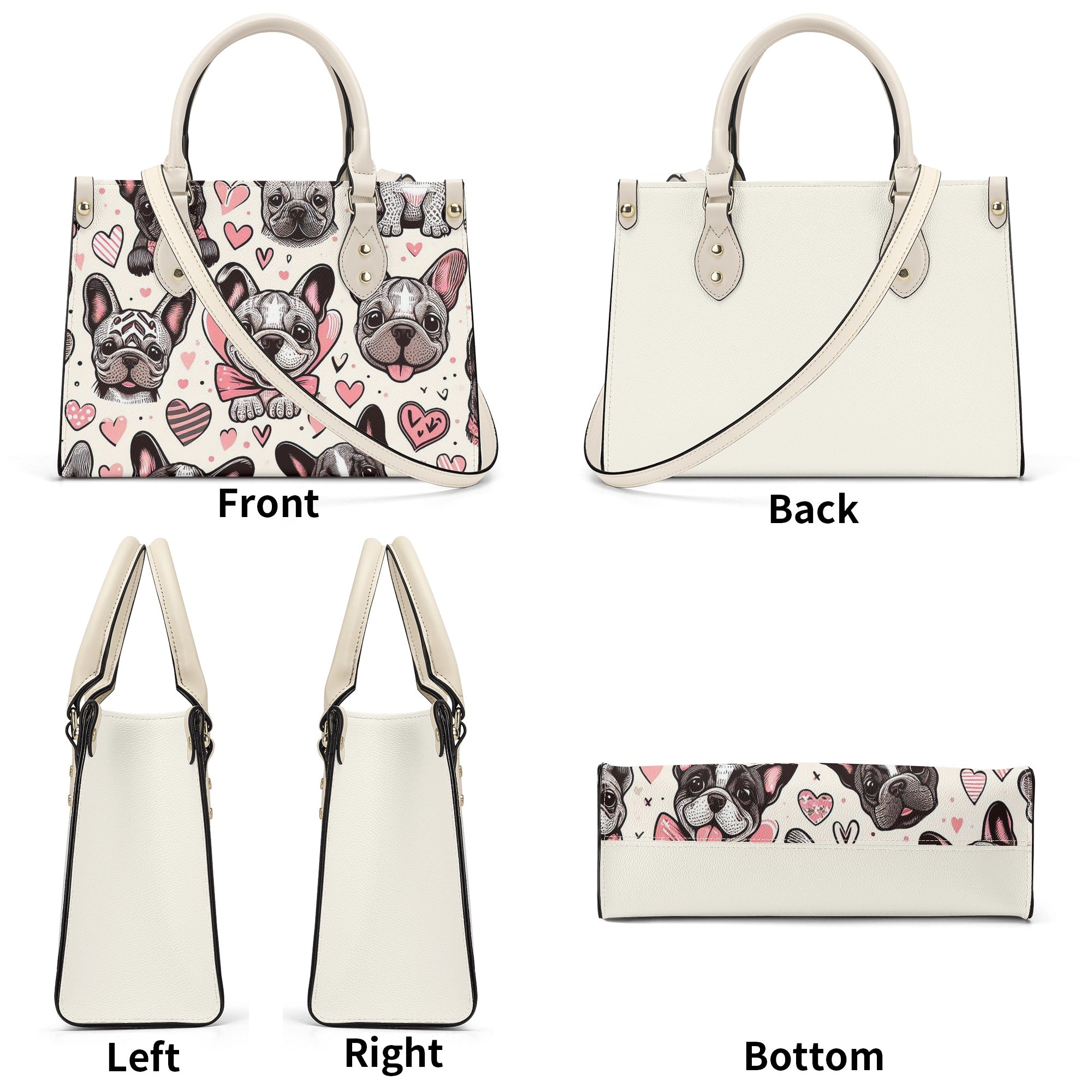 French Bulldog Lover Bailey Luxury Women Handbag Cute Frenchie Fan Gear