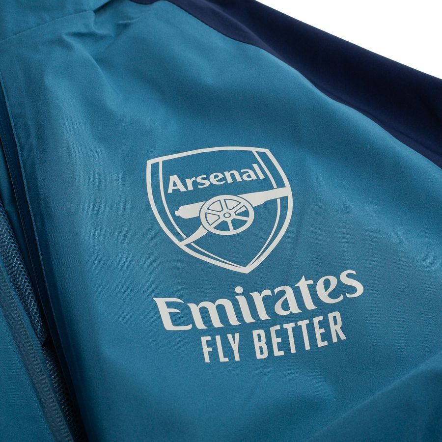 Arsenal Rain Travel Jacket Tiro 25 Jet Blackened Blue/night Indigo