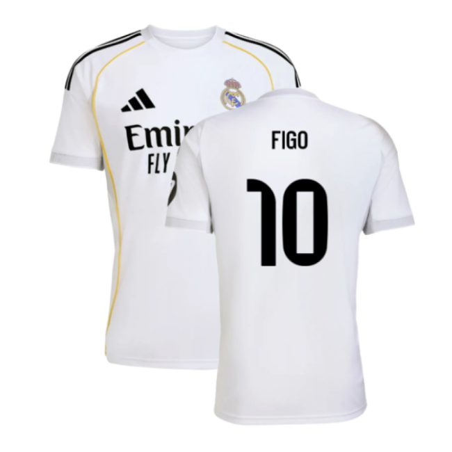 Camiseta Real Madrid 2025-2026 Local Hombres - Oficial Con Figo 10