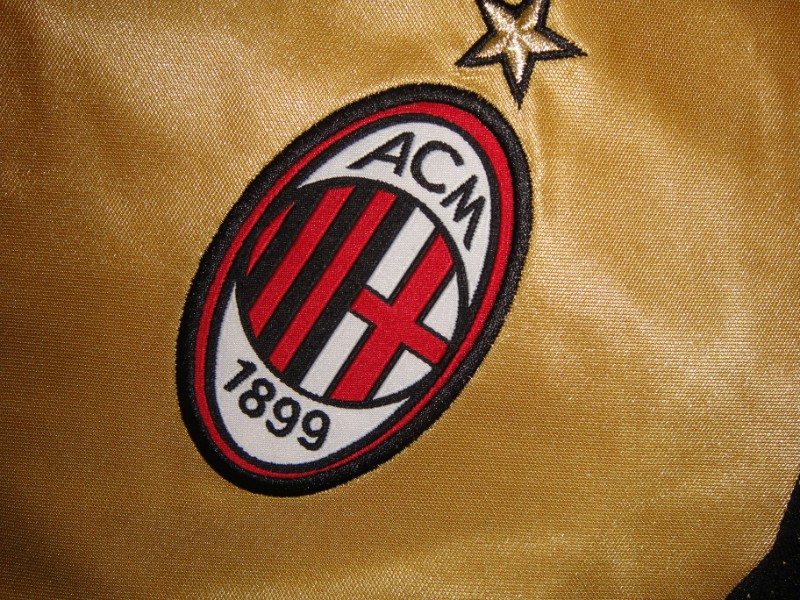 High Performance 13-14 AC Milan Away Golden Women's Jersey Shirt